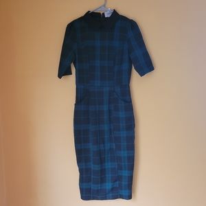 Collectif Plaid Wiggle Dress